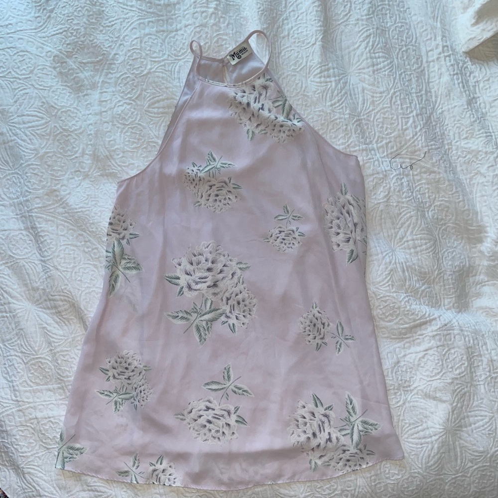 Light purple floral mini dress